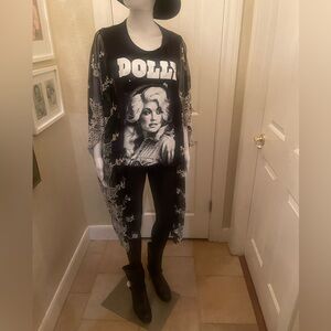 One-of-a-kind custom Dolly Parton Poncho Top